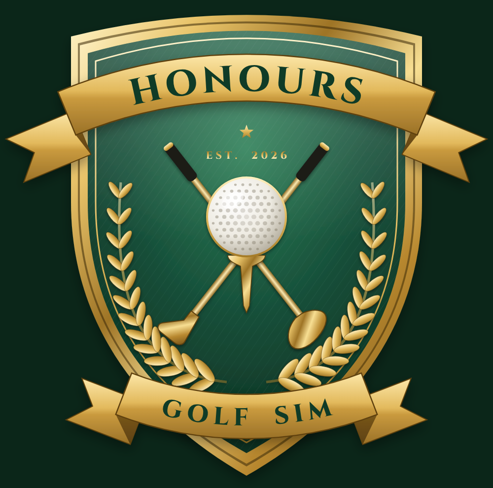 Honours Golf Sim shield crest