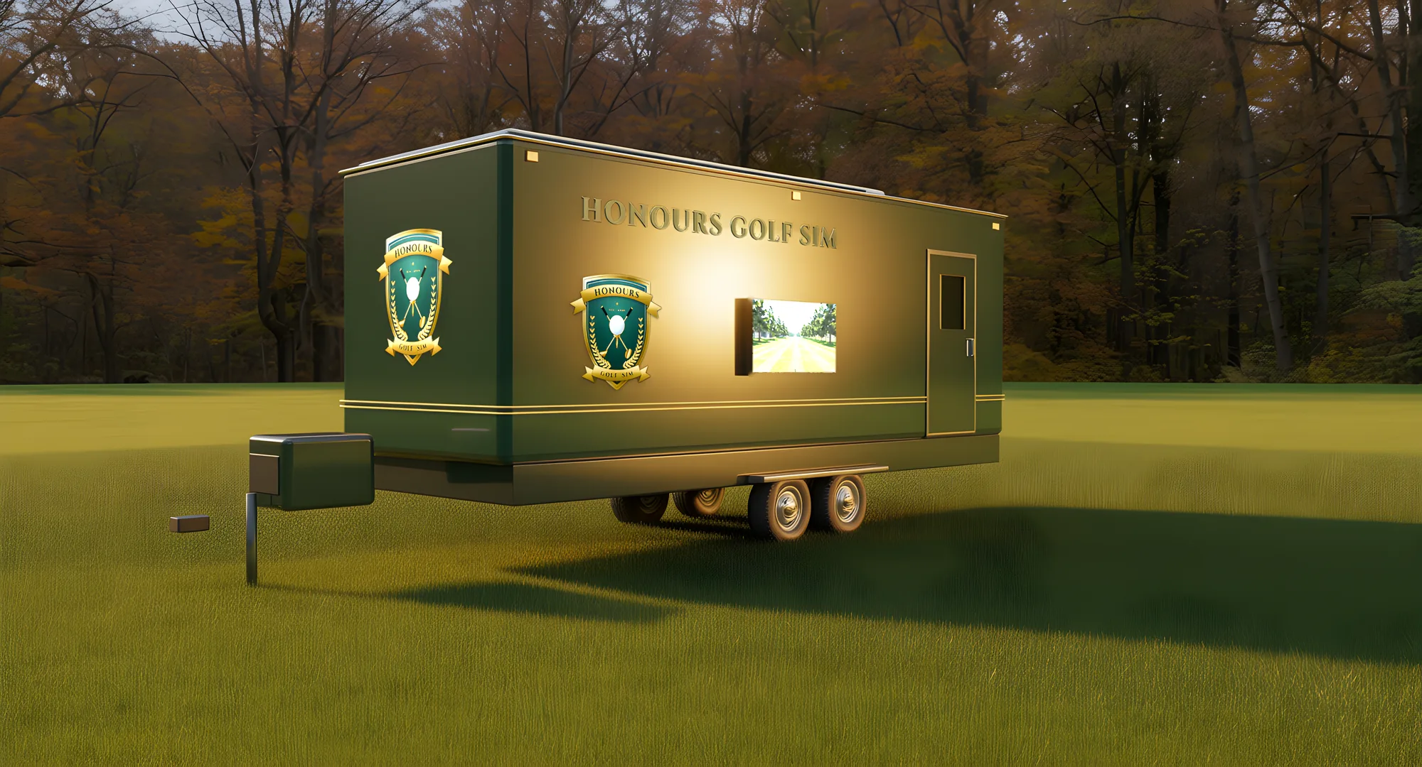 Honours Golf Sim trailer ready to tow